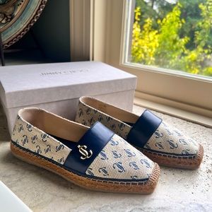 NIB Jimmy Choo Dru Flat Espadrilles